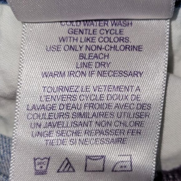 NYDJ Bootcut Jeans Medium Rinse Lift & Tuck Bling Back Pockets Women's Size 12 - Picture 13 of 14